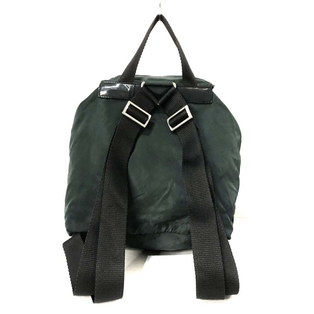 Prada Rucksack Drawstring Leather Dark Green Dark… - image 3